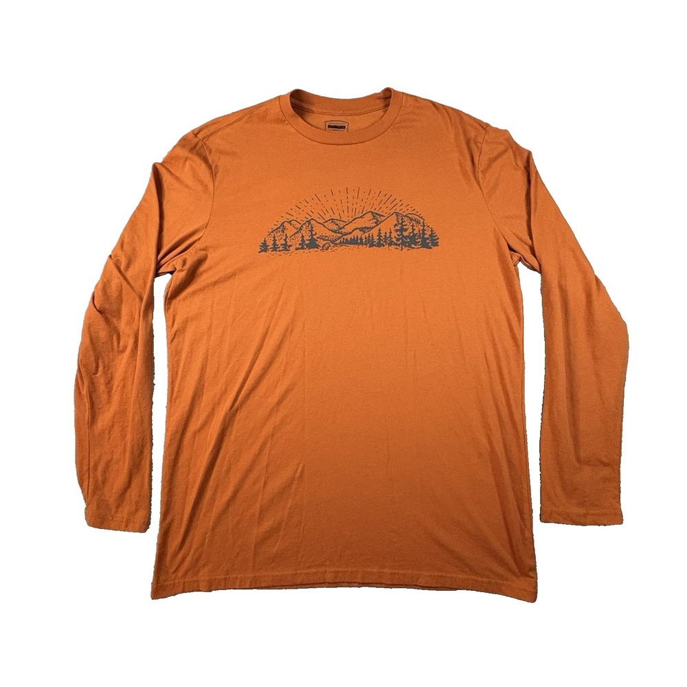 Foundry Men's XLT‎ Orange Graphic LS T Shirt Mountain Outdoors SEE DESCRIPTION